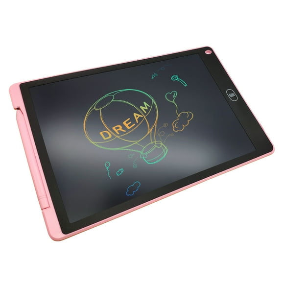 12 Inch LCD Writing Tablet Electronic Digital Drawing Board Erasable Writing Pad Color Screen One-Click Erase with Lock Button Gift for Children Adults Home Office School