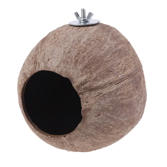 Bird House Hanging Coconut for Shell Bird Nest for Parakeets Love Birds Natural Coconut Hideaway for Small Cage T