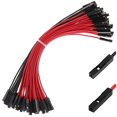 thumbnail image 1 of Hellotronics - Cables de puente hembra a hembra para placa de pruebas, color negro y rojo para líneas eléctricas, cabeza cuadrada de 0,1 pulgadas, paquete de 60 24 AWG (F/F 5.9 in, paquete de 60), 1 of 1