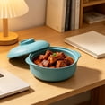 thumbnail image 5 of Unbreakable Cereal Bowls,Eco Wheat Straw Soup Bowls with Lid & Double Handles | Microwave & Dishwasher Safe | Dining Table Food Container for Kitchen & Camping,Mint Green, 5 of 7