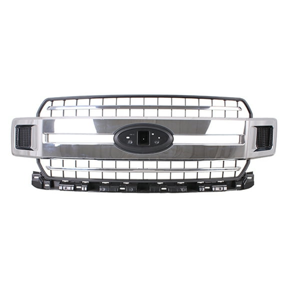 New Aftermarket  CAPA Black And Chrome Front Grille JL3Z8200DC One Piece fits 2018-2020 Ford F-150 XLT Crew Cab Pickup 4-Door