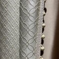 thumbnail image 3 of Luxury Cream Color Embossed High-precision Four-leaf Flower Lace Princess Tulle Window Curtains for Living Dining Room Bedroom, 3 of 5