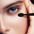 thumbnail image 7 of 50 Pcs Eye Shadow Applicator Sticks, 1.9" Reusable Short Handle Dual Sided Sponge Cosmetic Brushes, Professional Disposable Single Head Soft Mini Portable Makeup Tools for Cream (Black), 7 of 7