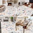 thumbnail image 6 of Spring Floral Area&nbsp;Rug 5x8ft Watercolor Flower Romantic Butterflies Farmhouse Rustic Non-Slip&nbsp;Washable Square&nbsp;Rugs Soft Felt Indoor Floor Mat for Bedroom Kitchen Living Room Bathroom, 6 of 9