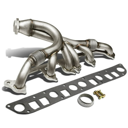 98 Sports Performance Exhaust For 91-99 Jeep Wrangler/Cherokee 4.0 Stainless Steel Racing Exhaust Header w/Flex 92 93 94 95 96 97 98 ()