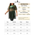 thumbnail image 6 of DARING DIVA Women's Plus Size See Through Holographic Long Blouse 1X Purple Green, 6 of 6
