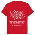 thumbnail image 4 of Estoy bien, todo está bien, ropa de mujer, luces navideñas, moda informal, ropa femenina, camisetas de manga corta, camisetas para mujer, 4 of 5