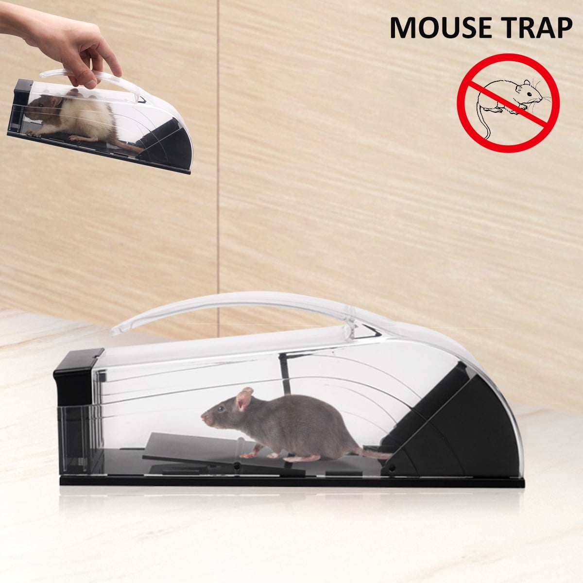 Mouse Catcher Safe Firm Humane Reusable Plastic Rodents Trap Firm