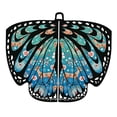 thumbnail image 3 of TISHITA Cape Imprimée en Forme de Papillon Foulard Châle Cape Embouchure Noël Bleu, 3 of 4