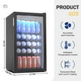 Simzlife 126 Can Beverage Refrigerator and Cooler with Glass Door for
