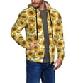 thumbnail image 2 of Honeii Sunflowers Print Hoodies for Men, Pullover & Full Zip, Breathable Zip up Hoodie, Sweatshirt-XX-Large, 2 of 5