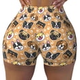 thumbnail image 2 of Lsque Cute Dogs Head Pattern High Waisted Biker Shorts for Women-Tummy Control Fitness Athletic Workout Running Yoga Gym Shorts,Moisture-Wicking-Medium, 2 of 9