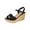 Black, variant on Womens Sandals Espadrille Wedge Open Toe Peep ToeAnkle Straps Sandals for Women Beach Fashion Comfortable Casual Summer Shoes Footwear Gold 37