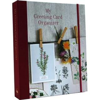 Grey Roses Greeting Card Organizer Box, Stores 140+ cards (not included).  7 x 9 x 9-1/2 