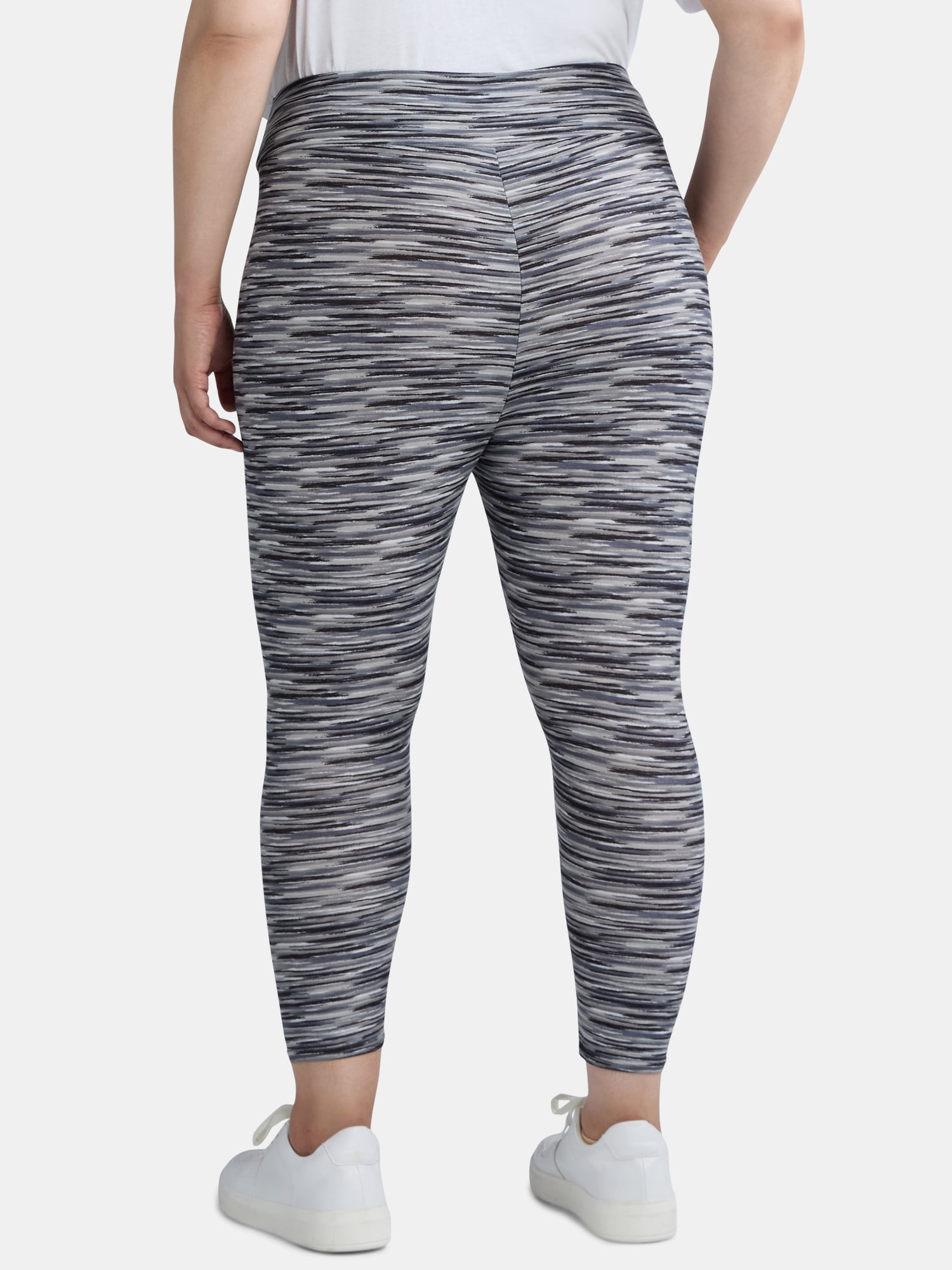 Terra & Sky's Women's Plus Capri Leggings, 2-Pack