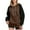 Coffee, variant on Wlynlyn Hoodies for Women Fleece Lined Color Block Hooded Sweatshirts Drawstring Warm Casual Long Sleeve Pullover Tops