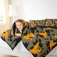 thumbnail image 4 of jejeloiu Western Farmhouse Camo Queen Comforter Set,Orange Mallard Duck Bedding Comforter Set For Teens Reversible 3 Pieces, 4 of 8