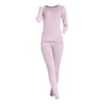 thumbnail image 7 of Hugcore Long Johns for Women Thermal Thermal Underwear for Women Winter Warm Long Womens Fleece Lined Base Layer Set with Cold Weather Bottom Top Winter Clothing for Women, Pink, L, 7 of 7