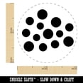 thumbnail image 2 of Polka Dots Speckle Self-Inking Rubber Stamp Ink Stamper - Purple Ink - Mini 1/2 Inch, 2 of 7