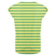 thumbnail image 5 of TKLPEHG Tops for Women Trendy Loose Casual Summer Round Neck Tshirts Short Sleeve T Shirts Lightweight Striped Print Graphic Tee Going Out Tops Blouse(Army Green,XXL), 5 of 6