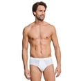 thumbnail image 2 of SCHIESSER para hombre Pack de 4 calzoncillos  - canalé fino, calzoncillos deportivos, Cotton Essentials Blanco/Azul L (Large), 2 of 7
