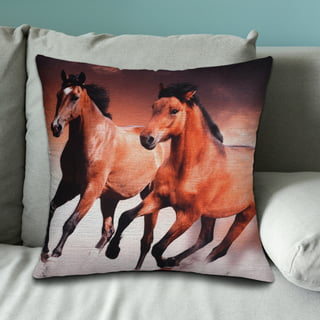 Personalized Horse throw pillow cover, 18 X 18 pillow cover, girls room  nursery decor