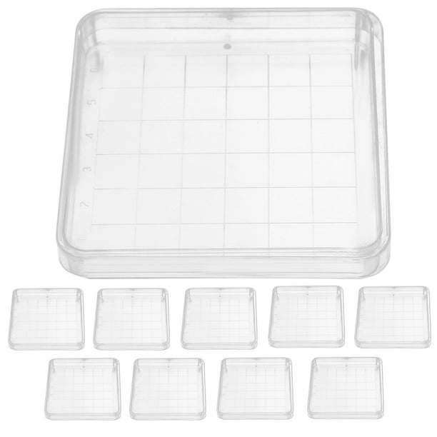 10 placas de Petri transparentes, placas de Petri de tejido celular, placas de Petri de laboratorio con tapas