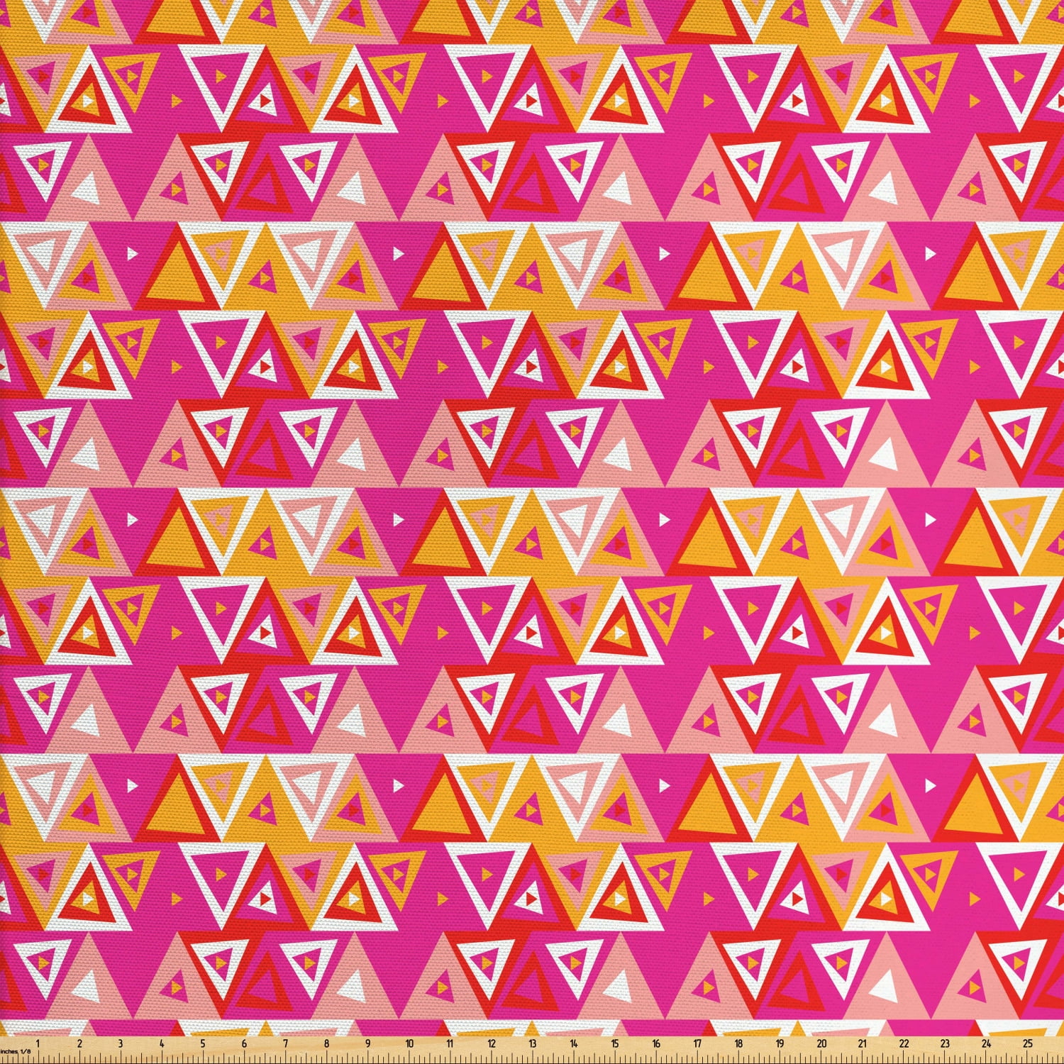 Geometric Fabric by the Yard, Abstract Triangles Pattern with Modern ...