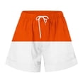 thumbnail image 4 of Aoujea Womens Shorts Summer Women Plus Size Women's Printed Casual Loose Pockets Drawstring Shorts Pants Orange on Clearance, 4 of 4