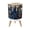 Color 2, variant on Stained Glassed Style Small Trash Can with Lid Western Desert Towering Cactus 1.8 Gallon Dog Proof Trash Can Round Garbage Can Waste Bin Wastebasket for Bathroom Bedroom Living Room