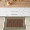 thumbnail image 3 of Ottomanson Machine Washable Cotton 2x3 Flatweave Area Rug for Entryway, 2' x 3', Brown/Gold Border, 3 of 4