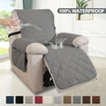 thumbnail image 7 of UPONRAY 100% Waterproof Recliner Chair Cover, Reclining Couch Covers for Pets, Dogs, Recliner Couch Slipcover Furniture Protector with Elastic Straps for Kids(23",Dark Gray), 7 of 7