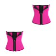 thumbnail image 4 of Qarigey Entrenador de cintura con cierre de cremallera para mujer, chaleco de realce de viaje, corsé de modelado con Control del vientre, Rojo SG 2Conjunto, 4 of 6