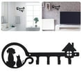 thumbnail image 2 of Under 10 Rack Key Hook No Punch Cat and Dog Rack Xuan Closed Storage Rack Wall Rack Black., 2 of 9