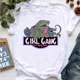 thumbnail image 3 of Camiseta con estampado de letras de Jurassic Park con purpurina para mujer, ropa Harajuku Kawaii, camiseta de dinosaurio R-Rex, camisetas de verano para mujer, 3 of 5