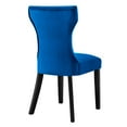 thumbnail image 5 of Modway Silhouette Performance Velvet Dining Chairs - Set of 2 in Navy, 5 of 9