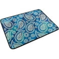 thumbnail image 3 of Blue Paisley Doormats Bathroom Floor Mat Lightweight Non-Slip Area Rugs Entrance Front Door Rug for Outdoor Garden Kitchen Bedroom 23.6" x 15.7", 3 of 7