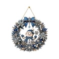 thumbnail image 3 of Clearance! Snowman Blue Wreath Diamond Art Hanging Kit for Adults, DIY Suncatcher Ornament Craft, Special Shaped Rhinestone Window Pendant, Christmas Winter Home Wall Decor, 3 of 8