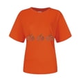 thumbnail image 5 of Godom Halloween Shirts for Women Halloween Ghost T-Shirts Pumpkin Graphic Shirt Short Sleeve Tops, 5 of 6