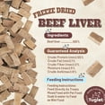 thumbnail image 3 of TUGLET Freeze-Dried Beef Liver Dog Treats, High Protein Single Ingredient, Healthy Training Reward & Food Topper, 4.6 oz, 3 of 8