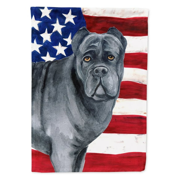 Carolines Treasures BB9694CHF Cane Corso Patriotic Flag Canvas House Size  Large multicolor