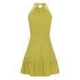 thumbnail image 6 of Sakmal Loose Fit Summer Dresses for Women Under $10 Comfy Solid Basic Sleeveless Yellow Comfort Fit Maxi Shift Dress, 6 of 6
