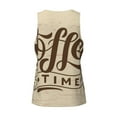 thumbnail image 5 of Fotbe Coffee Time (2) Pattern Men's Quick Dry Workout Tank Top Gym Muscle Tee Fitness Bodybuilding Sleeveless T Shirt Breathable Workout Shirt-Small, 5 of 9