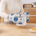 thumbnail image 7 of DouZhe Oven Mitts and Pot Holders Sets, Mystic Amulet Turkish Eye Prints Non-Slip Heat Resistant Kitchen Oven Silicone Glove, 7 of 7
