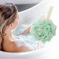 thumbnail image 2 of Unique Bargains 1 Pc Convenient Bath Shower Loofah Sponge Body Puffs White Green, 2 of 7