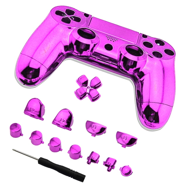 Juego de controlador enchapado completo, parachoques, gatillos, Dpad LB RB LT RT, reemplazo de destornillador de caja para controlador PS4