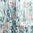thumbnail image 3 of Zuri Flora Sheer Window Curtain Panels Blue/Coral 38 inX 84 in Set, 3 of 7