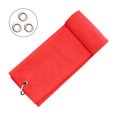 thumbnail image 2 of Microfiber Golf Towel with Carabiner Clip Waffle Pattern Super Soft Absorbent Golf Club Ball Cleaning Wipe Cloth Golf Accessories, 2 of 8