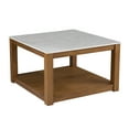 thumbnail image 5 of Southern Enterprises Chanellie Transitional Faux Marble Top Wood Coffee Table, White/Natural, 5 of 8
