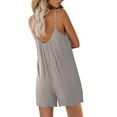 thumbnail image 4 of TRKIYQC Monos de verano para mujer, sin mangas, con correa de espagueti, pantalones cortos sueltos de una pieza TRKIYQC moda, 4 of 5